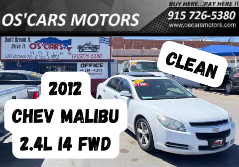 2012 Chevrolet Malibu for sale at Os'Cars Motors in El Paso TX
