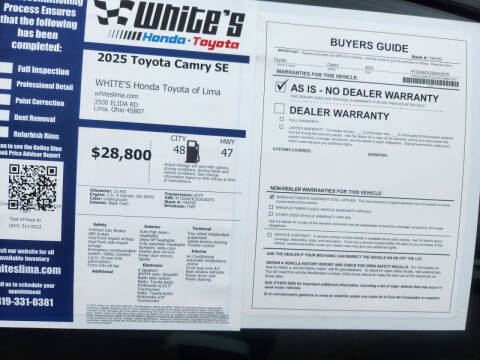 2025 Toyota Camry SE