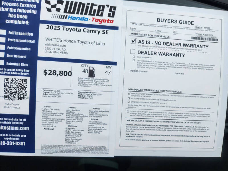 2025 Toyota Camry SE