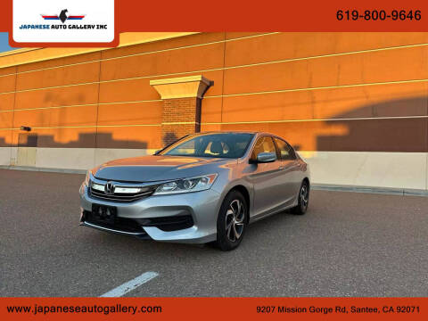 2017 Honda Accord for sale at Japanese Auto Gallery Inc in Santee CA