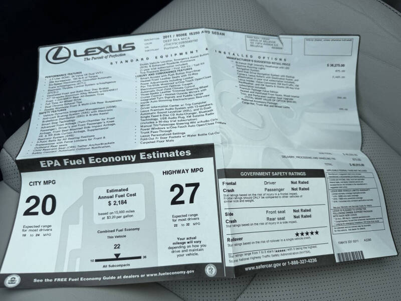 2011 Lexus IS 250