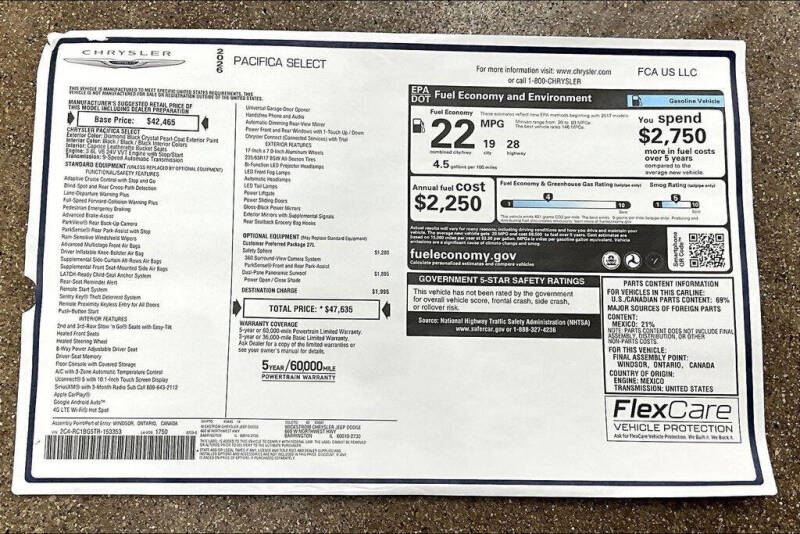 2026 Chrysler Pacifica Select