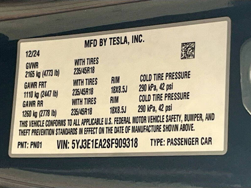 2025 Tesla Model 3 Long Range