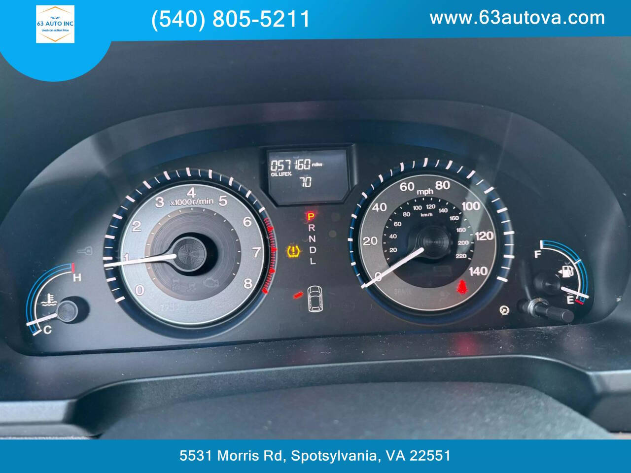 2012 Honda Odyssey for sale at 63 Auto Inc in Spotsylvania, VA