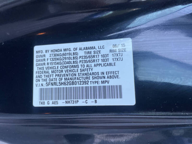 2016 Honda Odyssey EX-L