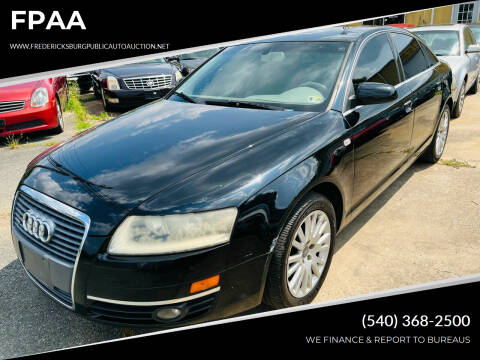 2007 Audi A6 for sale at FPAA in Fredericksburg VA