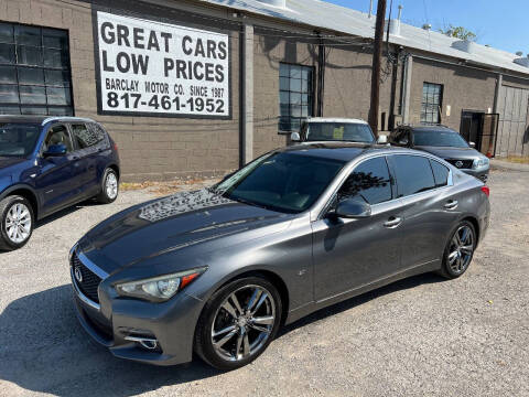 2015 Infiniti Q50 for sale at BARCLAY MOTOR COMPANY in Arlington TX