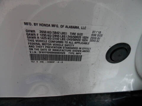 2019 Honda Pilot Elite