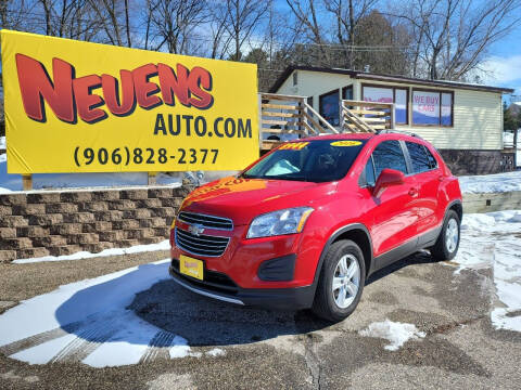 2016 Chevrolet Trax for sale at Neuens Auto Sales in Iron Mountain MI