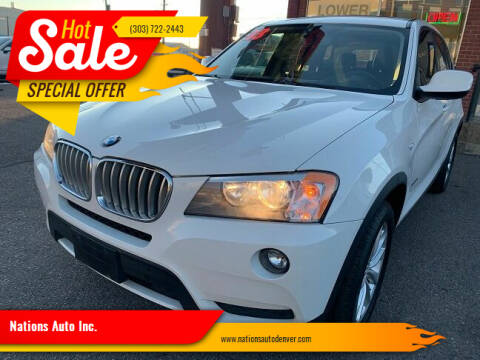 2013 BMW X3 for sale at Nations Auto Inc. in Denver CO