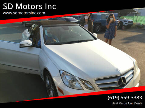 2011 Mercedes-Benz E-Class for sale at SD Motors Inc in La Mesa CA