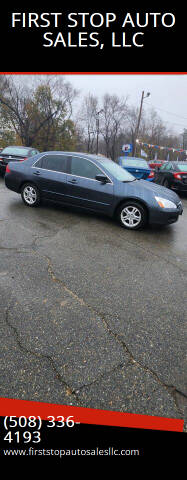 2007 Honda Accord for sale at FIRST STOP AUTO SALES, LLC in Rehoboth MA