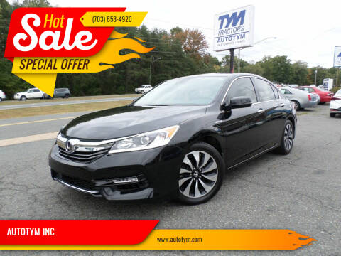 2017 Honda Accord Hybrid for sale at AUTOTYM INC. in Fredericksburg VA