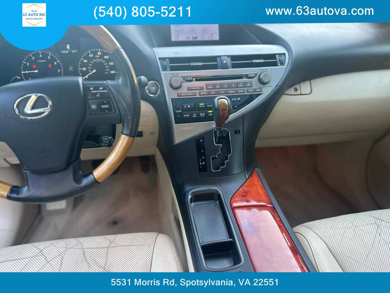 2010 Lexus RX 350 for sale at 63 Auto Inc in Spotsylvania, VA