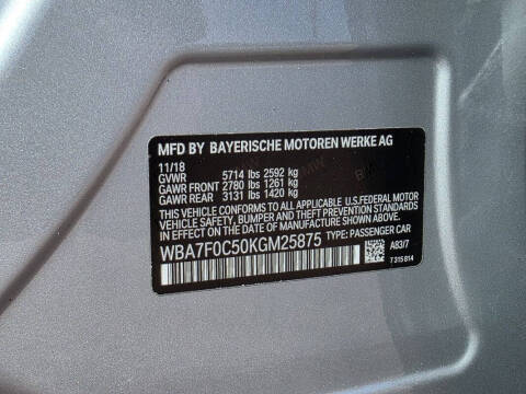 2019 BMW 7 Series 750i