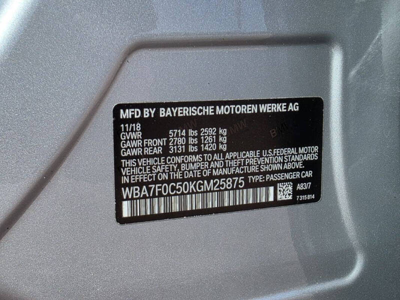 2019 BMW 7 Series 750i