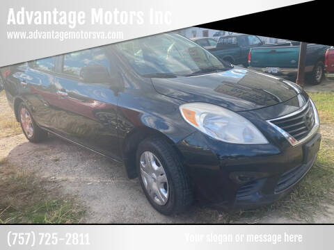 2012 Nissan Versa for sale at Advantage Motors Inc in Newport News VA