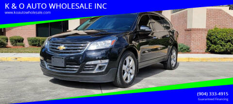 2016 Chevrolet Traverse for sale at K & O AUTO WHOLESALE INC in Jacksonville FL