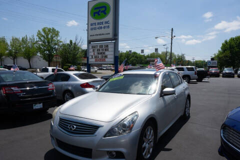 2013 Infiniti G37 Sedan for sale at Rite Ride Inc in Murfreesboro TN