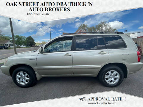 2001 Toyota Highlander for sale at Oak Street Auto DBA Truck 'N Auto Brokers in Pocatello ID