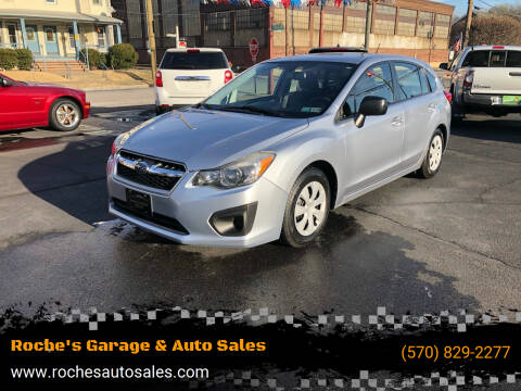 2013 Subaru Impreza for sale at Roche's Garage & Auto Sales in Wilkes-Barre PA