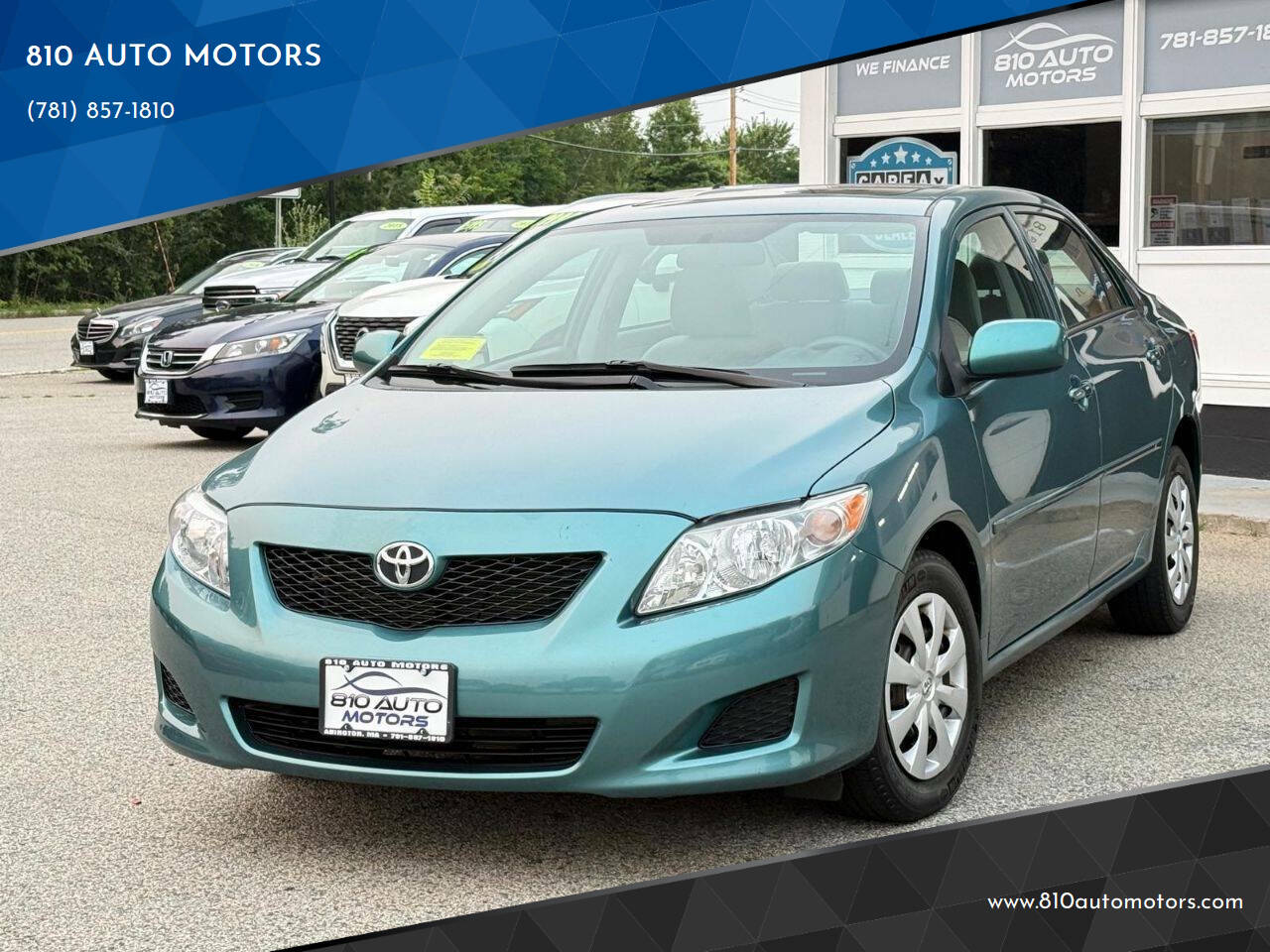 Green 2010 Toyota Corolla Sedan Front-Wheel Drive 4-Speed Automatic