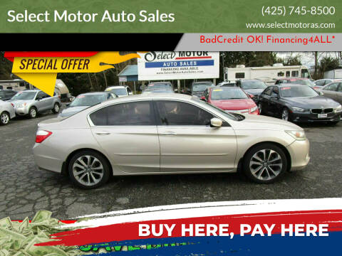 2013 Honda Accord for sale at Select Motor Auto Sales in Lynnwood WA