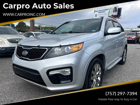 2013 Kia Sorento for sale at Carpro Auto Sales in Chesapeake VA