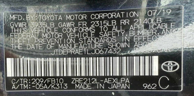 2020 Toyota Corolla LE