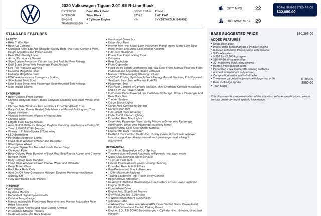 2020 Volkswagen Tiguan SE