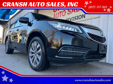 2015 Acura MDX for sale at CRANSH AUTO SALES, INC in Arlington TX