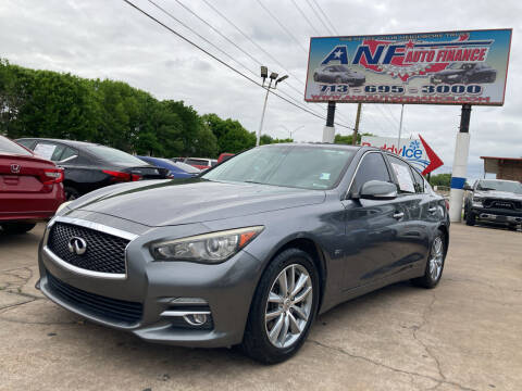 2016 Infiniti Q50 for sale at ANF AUTO FINANCE in Houston TX
