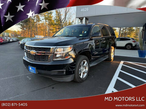 2015 Chevrolet Tahoe for sale at MD Motors LLC in Williston VT