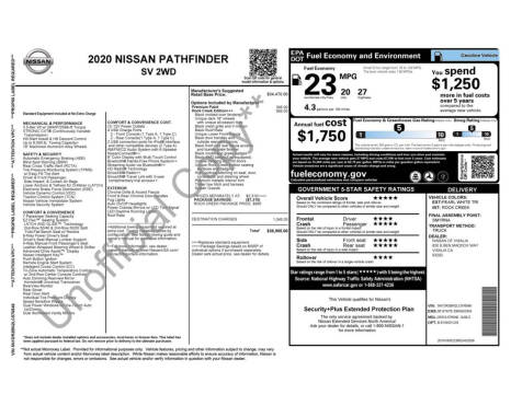 2020 Nissan Pathfinder SV