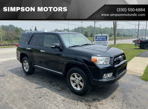 2011 Toyota 4Runner for sale at SIMPSON MOTORS in Youngstown OH