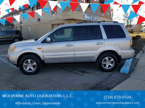 2006 Honda Pilot for sale at WOLVERINE AUTO LIQUIDATORS L.L.C. in Ypsilanti MI