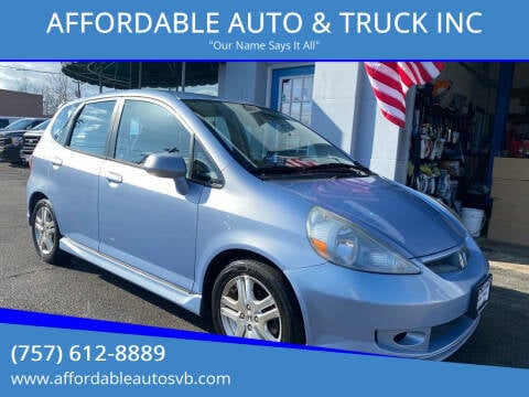 2008 Honda Fit for sale at AFFORDABLE AUTO & TRUCK INC in Virginia Beach VA