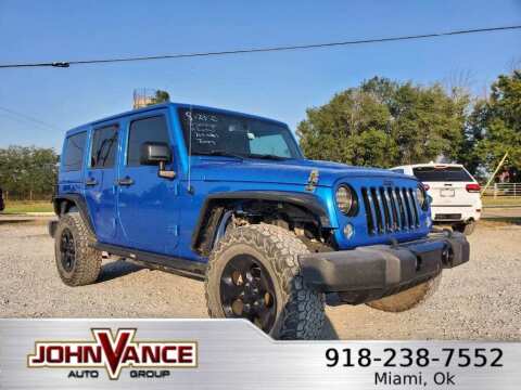 2015 Jeep Wrangler Unlimited for sale at Vance Fleet Services in Guthrie OK