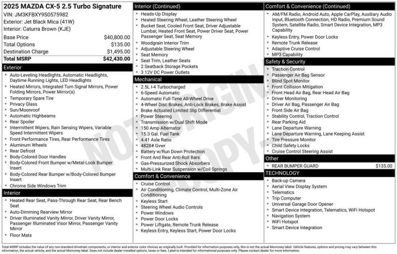 2025 Mazda CX-5 2.5 Turbo Signature