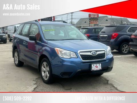 2015 Subaru Forester for sale at A&A Auto Sales in Fairhaven MA