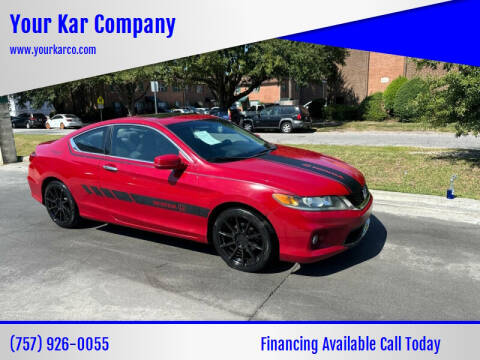 2014 Honda Accord for sale at Your Kar Company in Norfolk VA