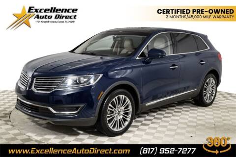 2018 Lincoln MKX for sale at Excellence Auto Direct in Euless TX
