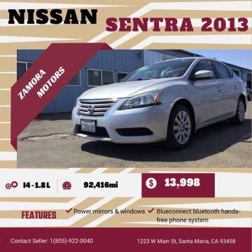 2013 Nissan Sentra for sale at ZAMORA MOTORS SM in Santa Maria CA