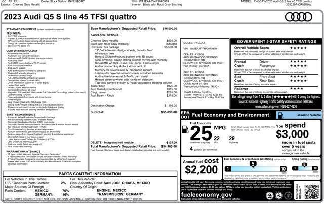 2023 Audi Q5 quattro S line Prem Plus 45 TFSI