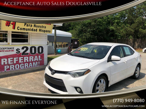 2015 Toyota Corolla for sale at Acceptance Auto Sales Douglasville in Douglasville GA