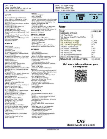 2015 Mercedes-Benz GLK GLK 350 4MATIC