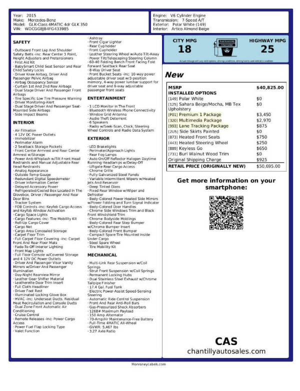 2015 Mercedes-Benz GLK GLK 350 4MATIC