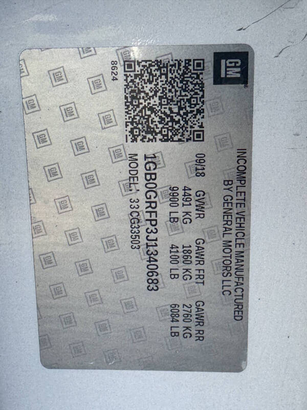 2018 Chevrolet Express 3500