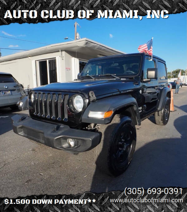 2018 Jeep Wrangler for sale at AUTO CLUB OF MIAMI, INC in Miami FL