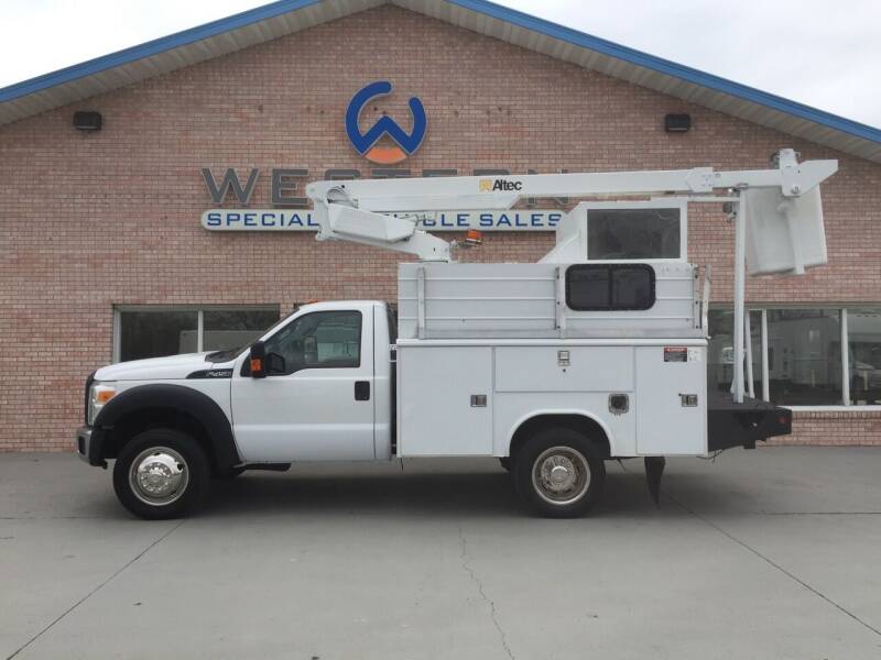 2014 Ford F450 Bucket Truck 4x4 for sale at Western Specialty Vehicle Sales in Braidwood IL